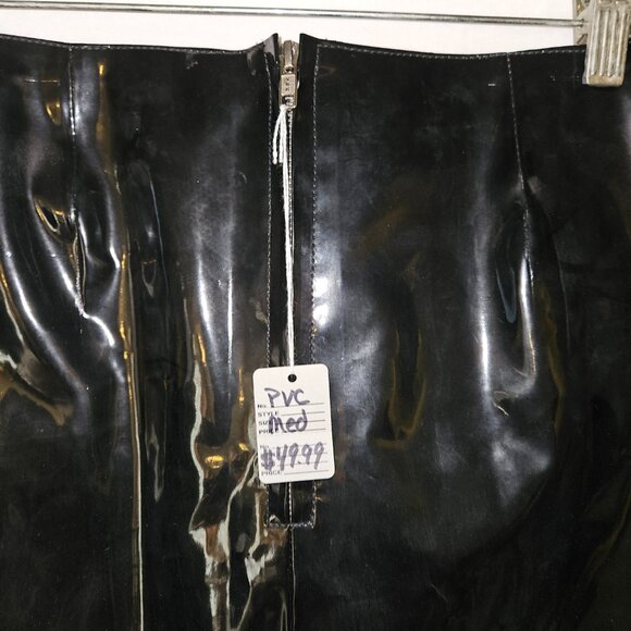 Sexy NWT PVC Mini Skirt MEDIUM Goth Punk Rock - Picture 3 of 15